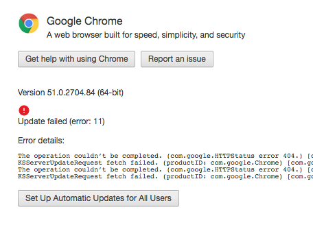 current chrome version for mac